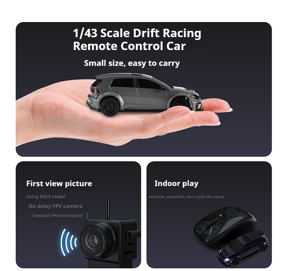 1/43 19km/h FVP First Person View Camera 4WD 2.4GHz Mini Remote Control Drift Car