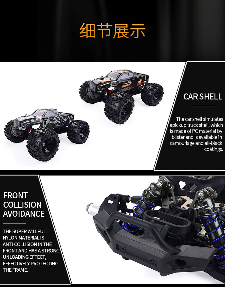 ZD Racing MT8 1/8 RC Car Off-Road 4WD High Speed Racing Remote Control Electric Monster Truck