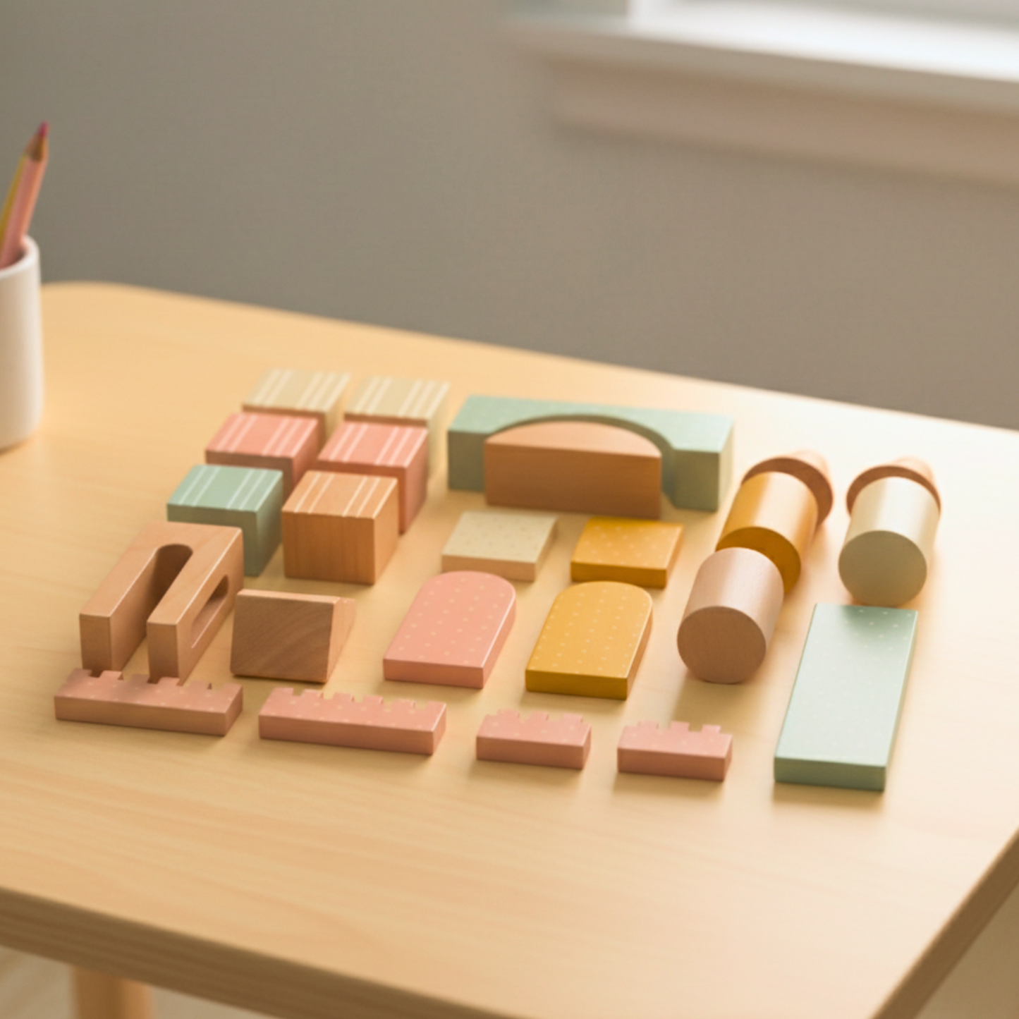 Little Builders Wooden Block Set