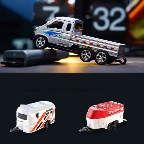 1:64 Mini Bluetooth Remote Control Van Truck with Trailer (optional)
