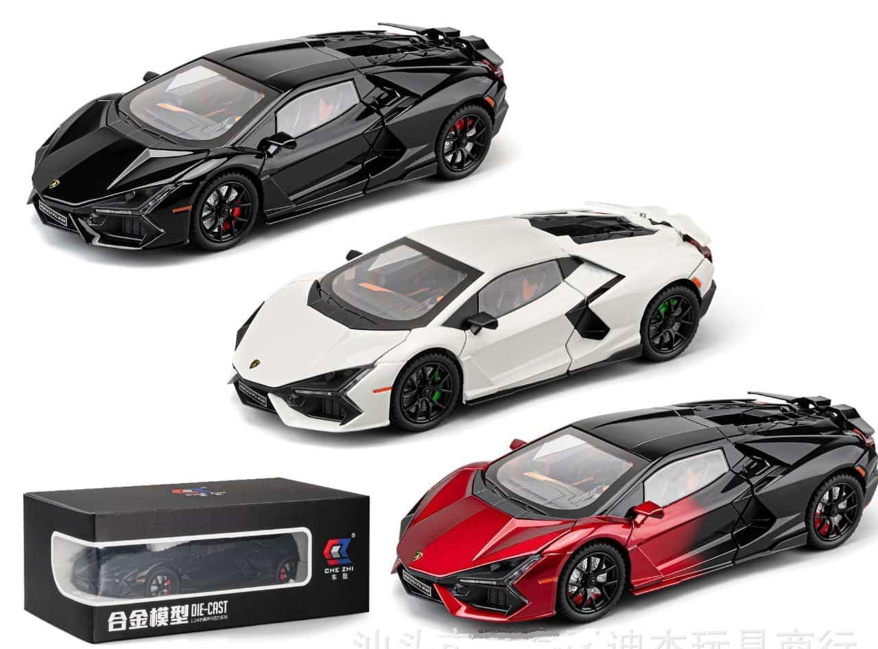 1:24 Lamborghini Revuelto Diecast Metal Pull Back Car Multicolor