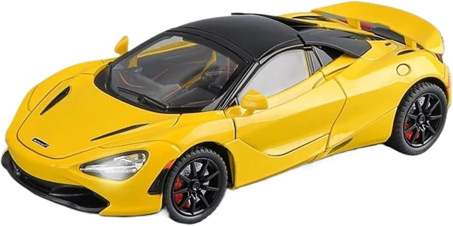 1:24 Big McLaren 720s Convertible Toy Car Metal Pull Back Diecast Car Multicolor