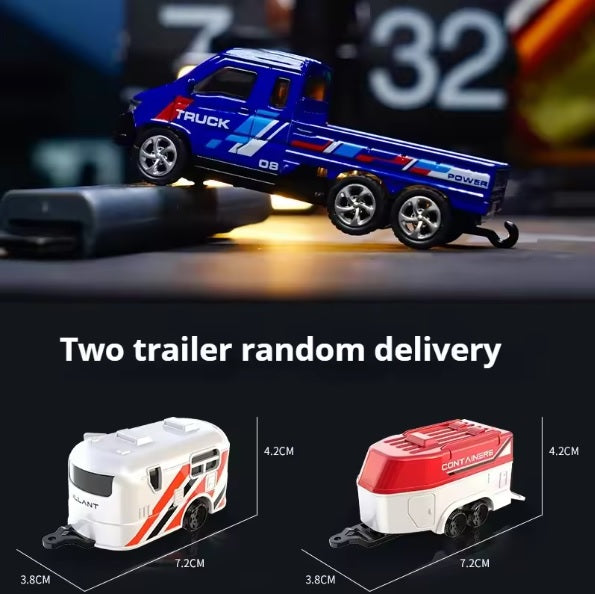 1:64 Mini Bluetooth Remote Control Van Truck with Trailer (optional)