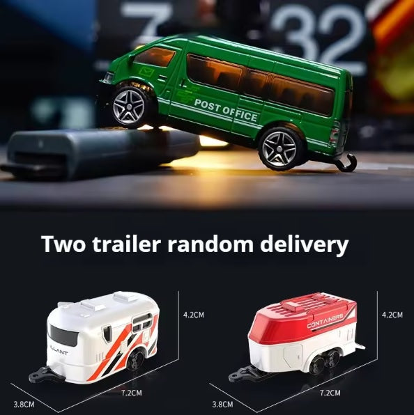 1:64 Mini Bluetooth Remote Control Car Van with Trailer (optional)