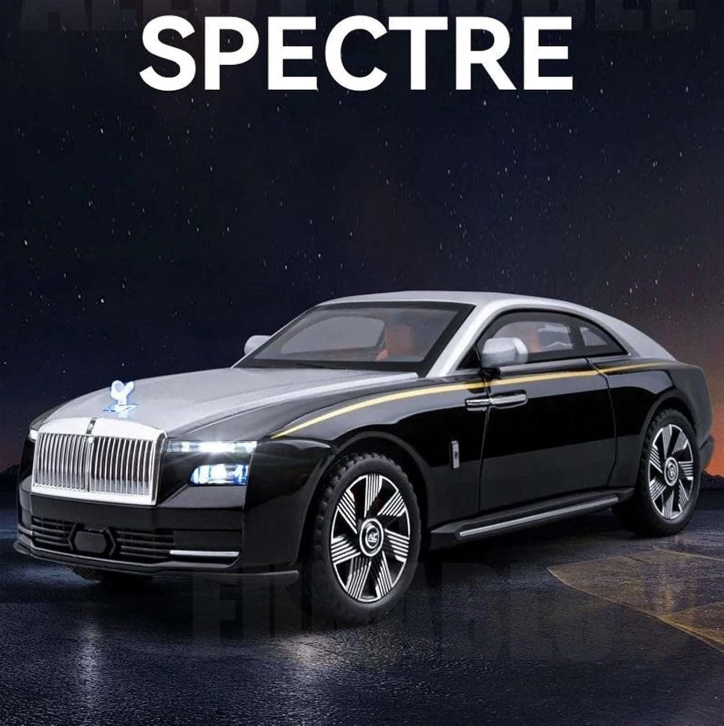 1:24 Scale Rolls Royce Spectre Diecast Model Car Toy, Zinc Alloy Pull Back car