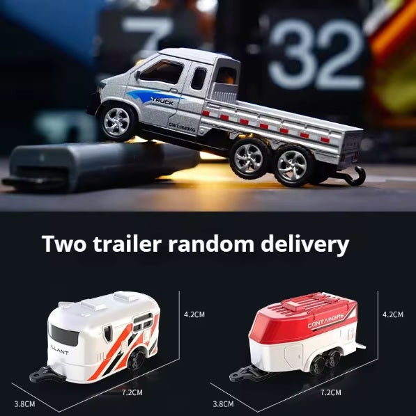 1:64 Mini Bluetooth Remote Control Van Truck with Trailer (optional)
