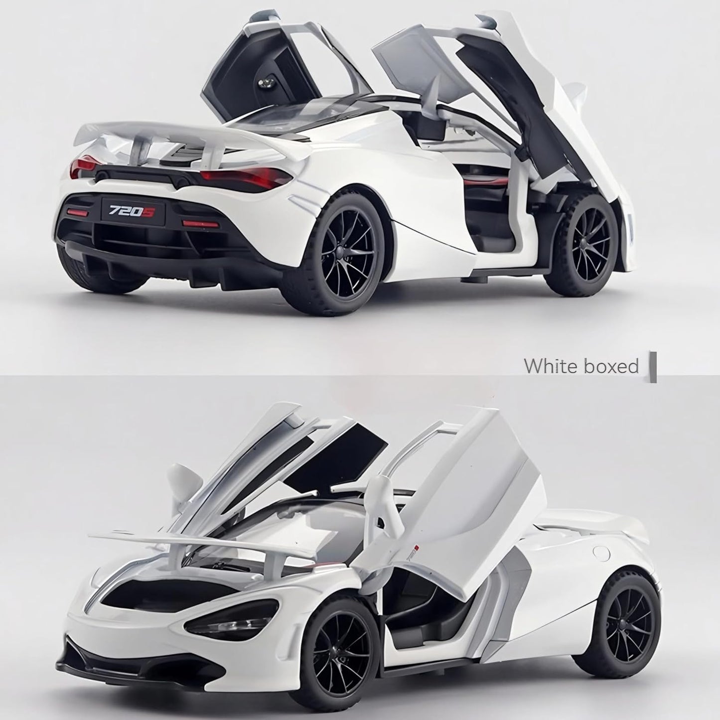 1:24 Big McLaren 720s Convertible Toy Car Metal Pull Back Diecast Car Multicolor