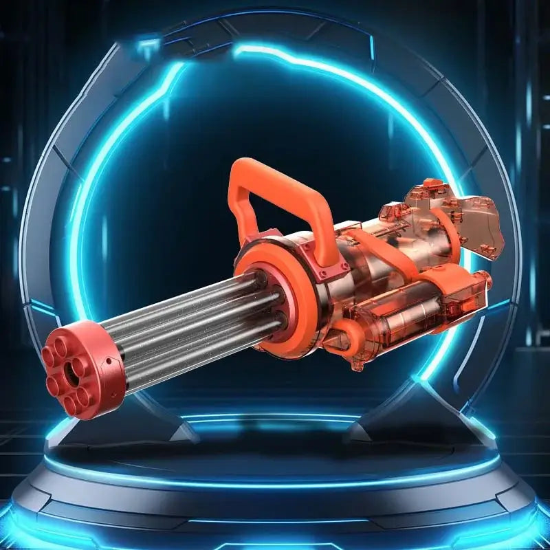 Automatic Rotating Electric Gatling Water Gun with Light Effect