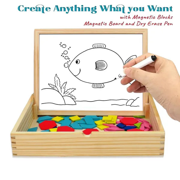 Wooden Magnetic Educational Toy- White Board