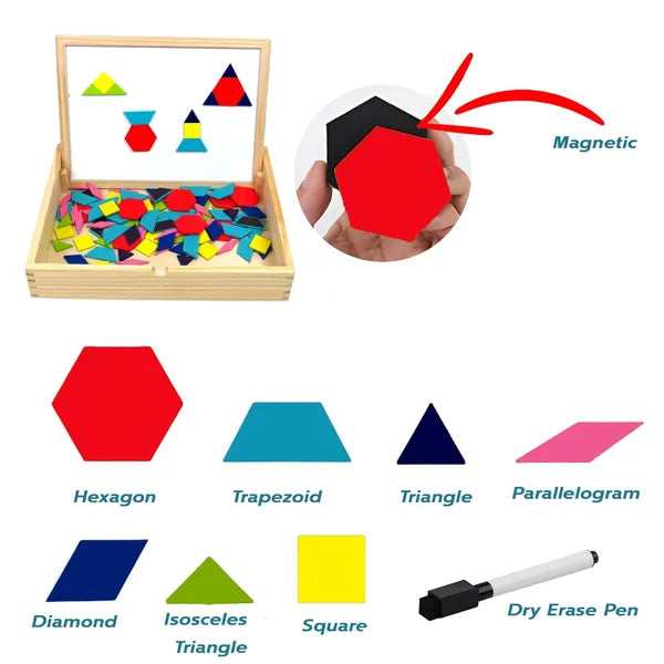 Wooden Magnetic Educational Toy- White Board
