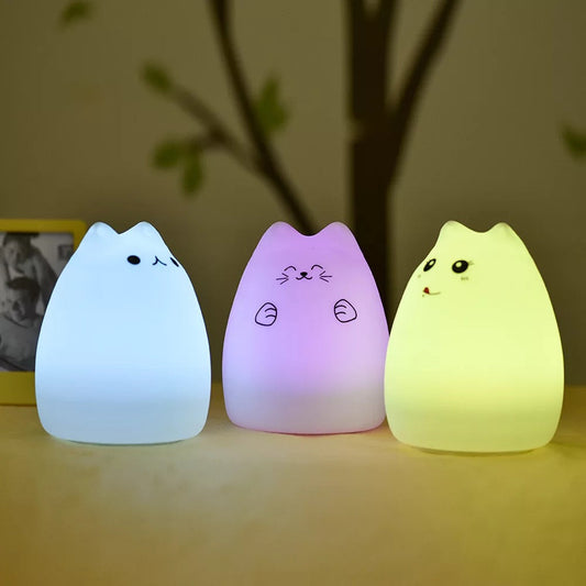 Cute Cat Silicone Night Lamp