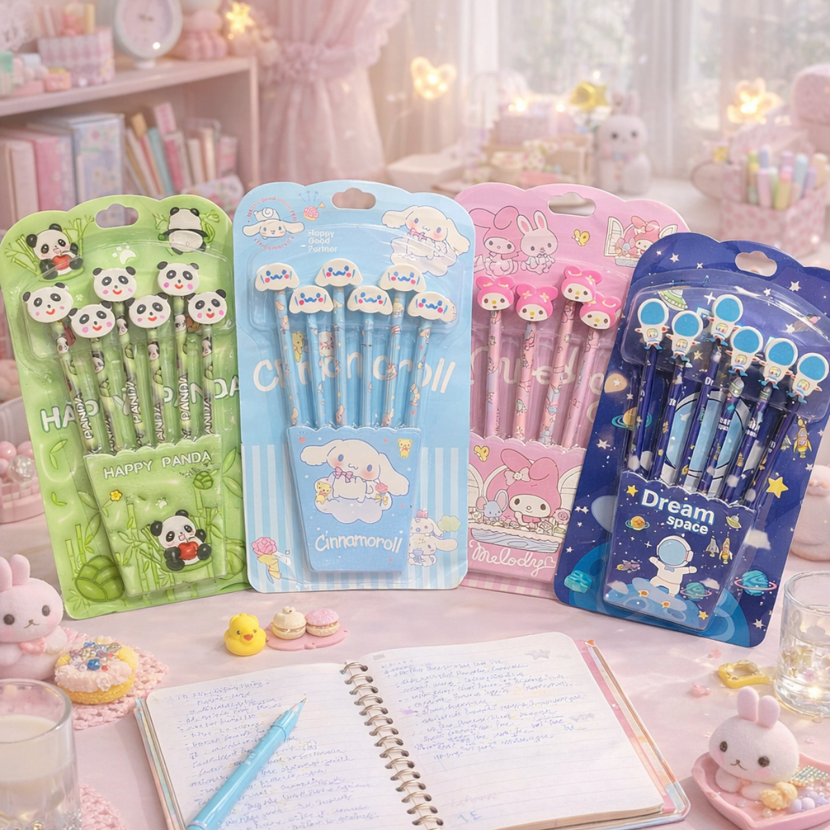 Cute Pencil Stationery Set