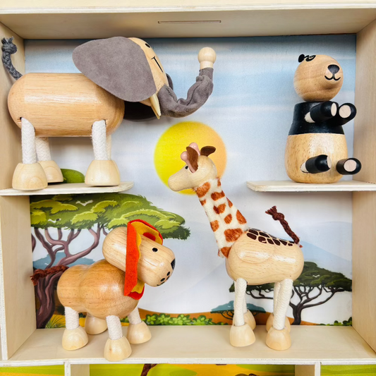 Open Ended Bendimals - Flexible Wooden Animals (Each Sold Separately)