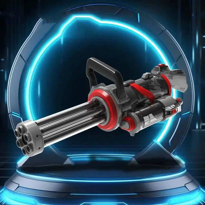 Automatic Rotating Electric Gatling Water Gun with Light Effect