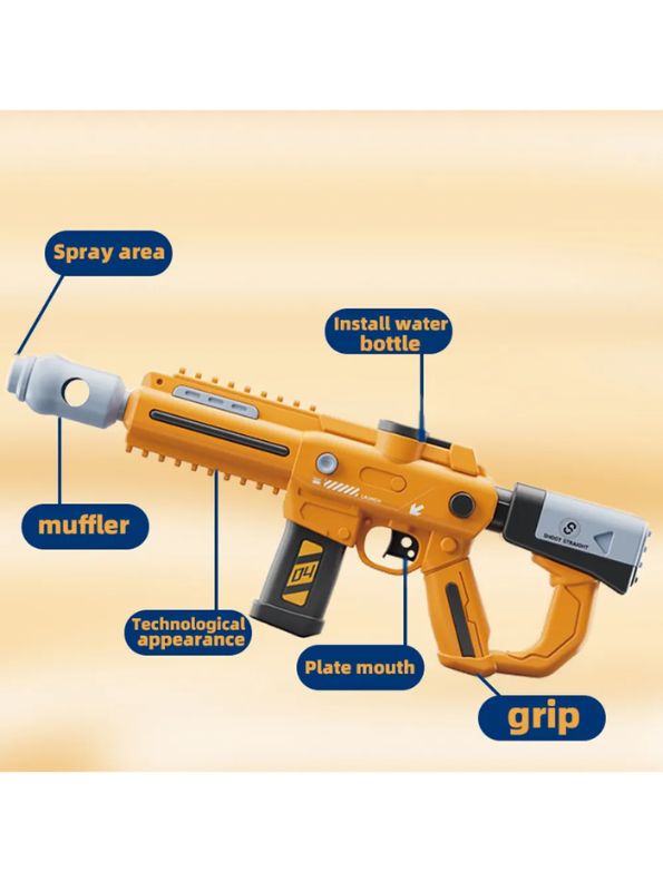 Green - Super Soaker Electric Water Gun – Outdoor Summer Toy for Kids & Adults | High-Pressure Shooting Range, Big Plastic Blaster - LMI14782.