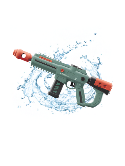 Green - Super Soaker Electric Water Gun – Outdoor Summer Toy for Kids & Adults | High-Pressure Shooting Range, Big Plastic Blaster - LMI14782.
