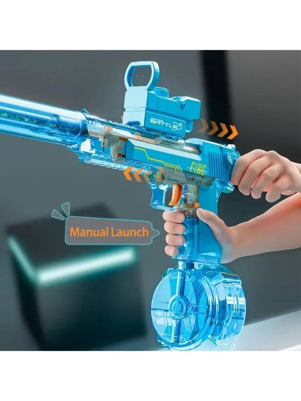 Grey - ThunderStrike DE-100 - Desert Eagle Electric Water Gun Pichkari with Light Up LED – Automatic Water Squirt Gun for Kids, Summer Fun & Pool Party Toys LMI14262