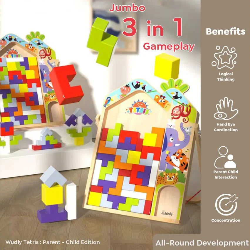 3 in 1 Tetris for Kids - Parent Child Edition