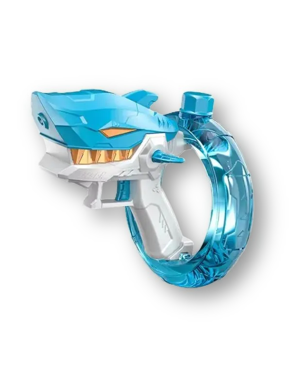 Aqua Blue - SharkBlast 3000 - High-Quality Electric Shark Water Gun Pichkari – Automatic High-Pressure Spray Gun for Kids’ Outdoor Summer Fun LMI14315